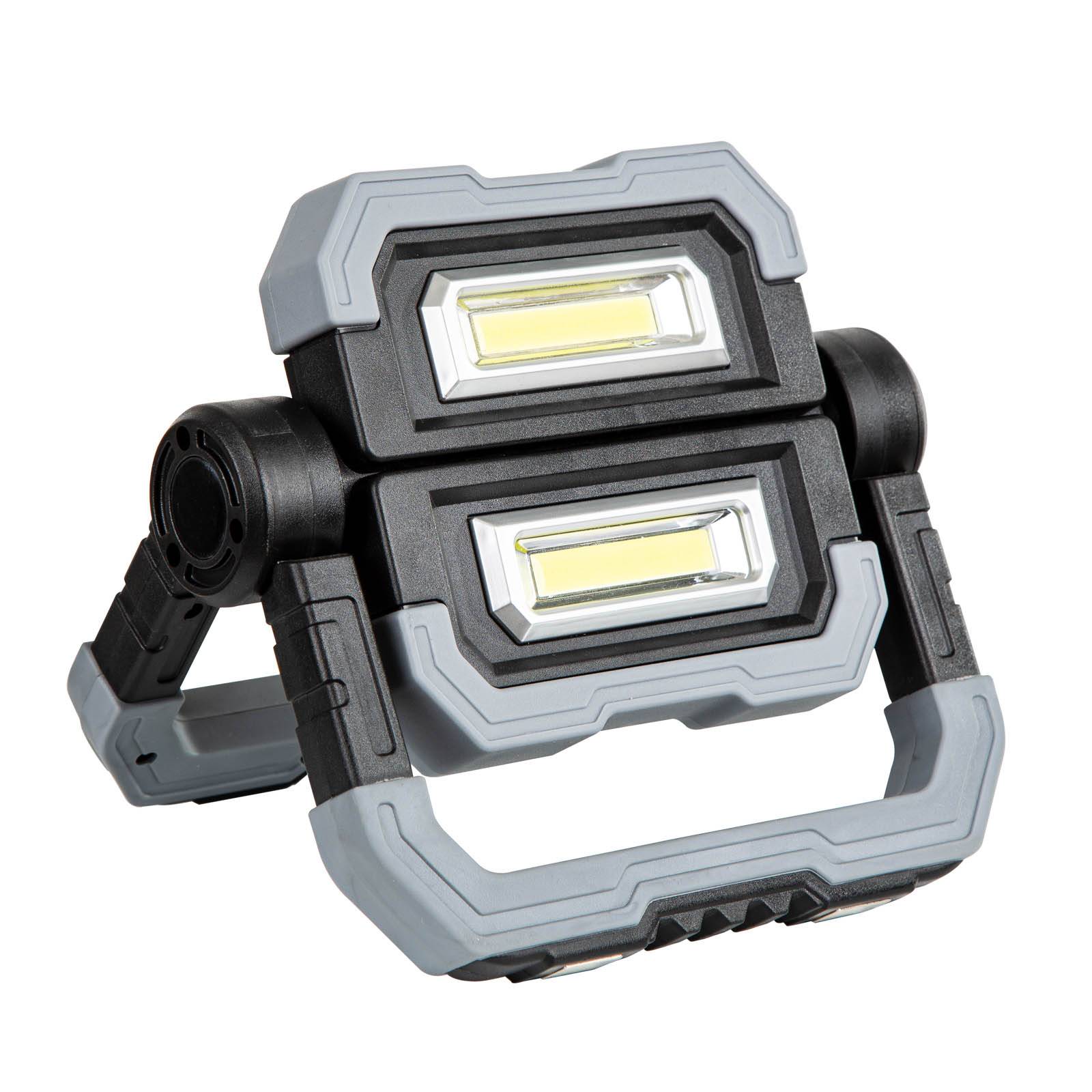 Nino Leuchten Kurt LED floodlight, two-bulb, power bank function - dimmable - Black