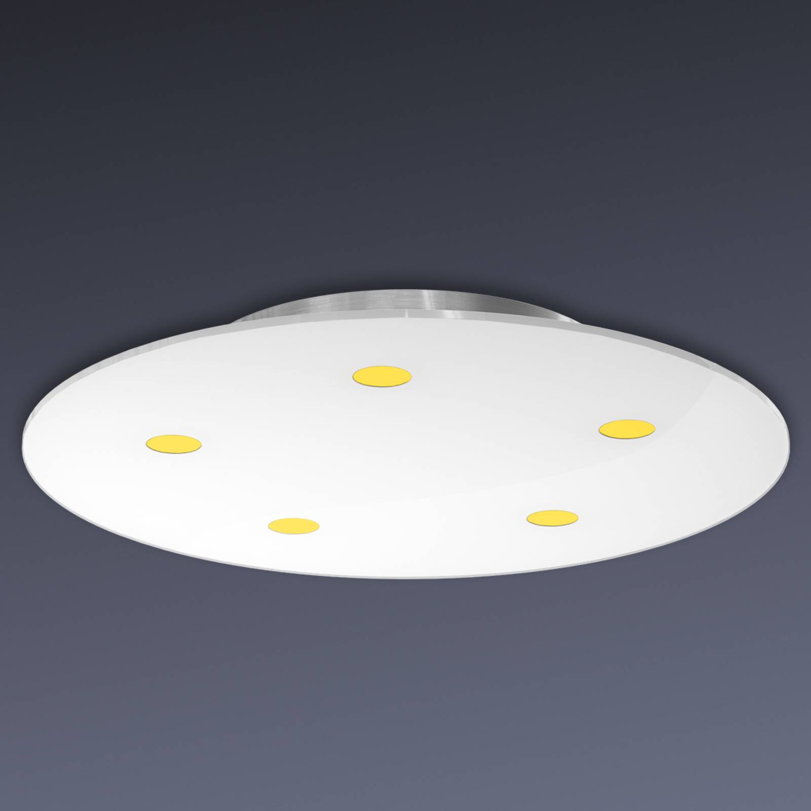 Evotec Dimbar taklampe Sunia med LED-lys