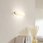 Nástěnné svítidlo Lucande LED Leihlo, bílé, plast, výška 8 cm