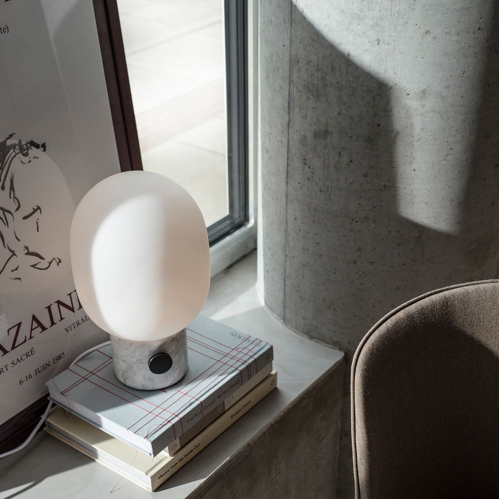 JWDA Bordlampe L White Carrara Marble - Audo Copenhagen