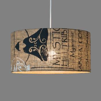N°62 Perlbohne hanging light coffee bag lampshade