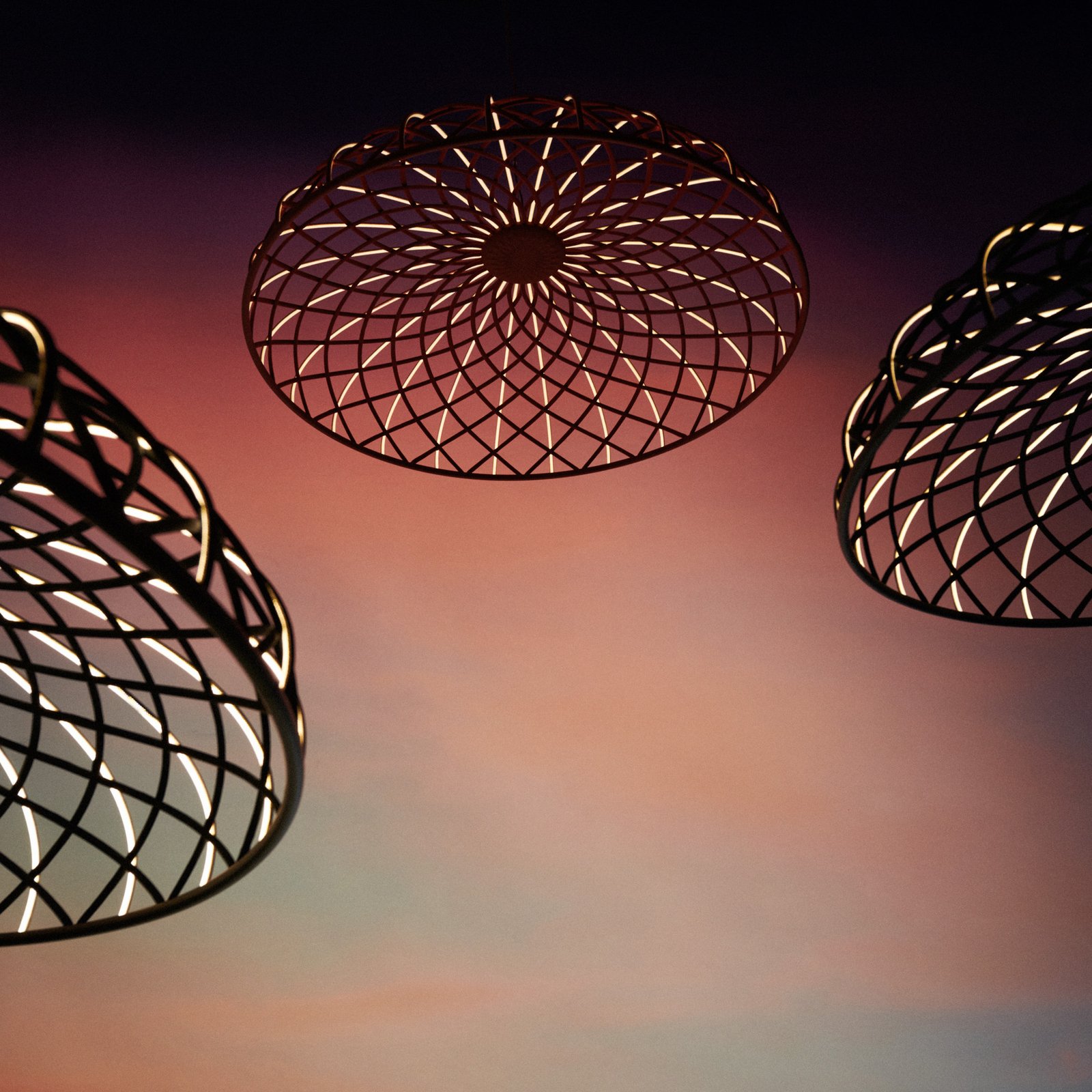 FLOS LED-Hängeleuchte Skynest, Ø 90,4 cm, Kunststoff