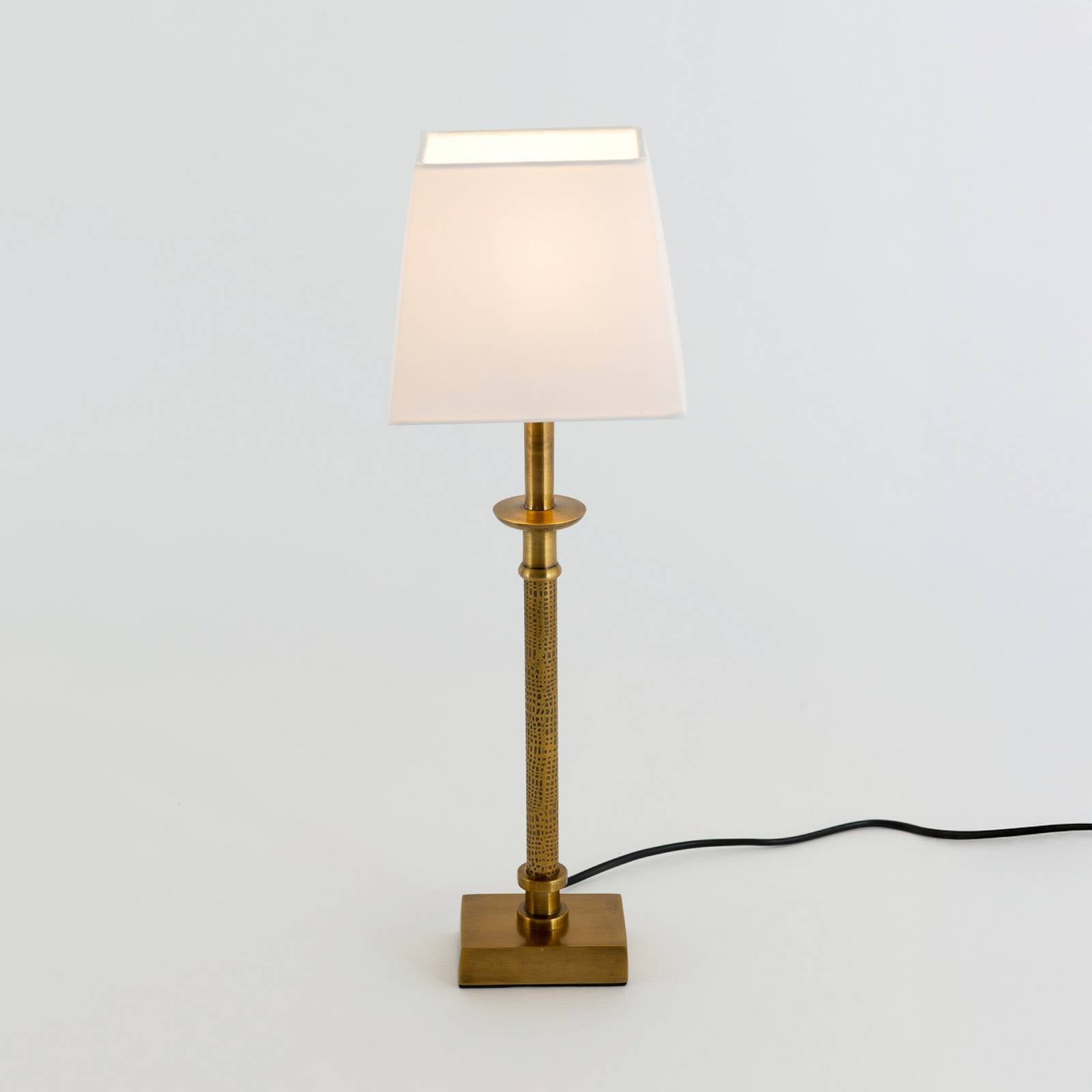 Bordlampe PALMARIA, guld/hvid, højde 52 cm, metal, E14
