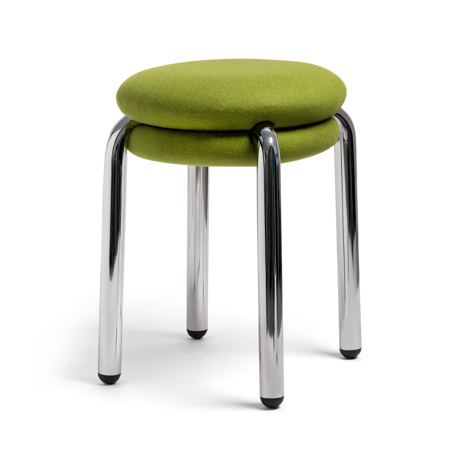 Chaise Macaron, verte/argentée, métal, hauteur 47 cm - &Klevering