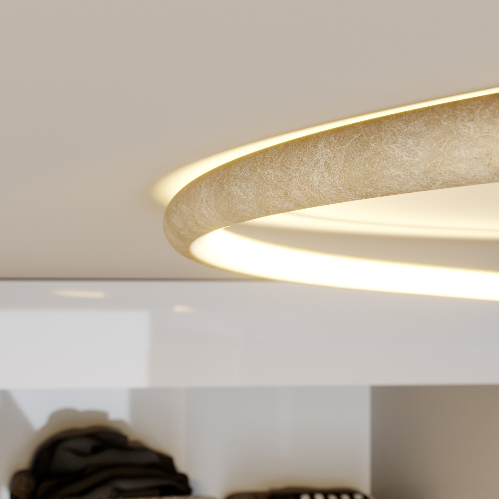 Lampa sufitowa LED Joline w kolorze złotym, 45 cm, metalowa