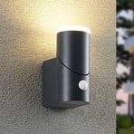 Lindby Aspyn udendørs LED-væglampe, 1 lyskilde, sensor