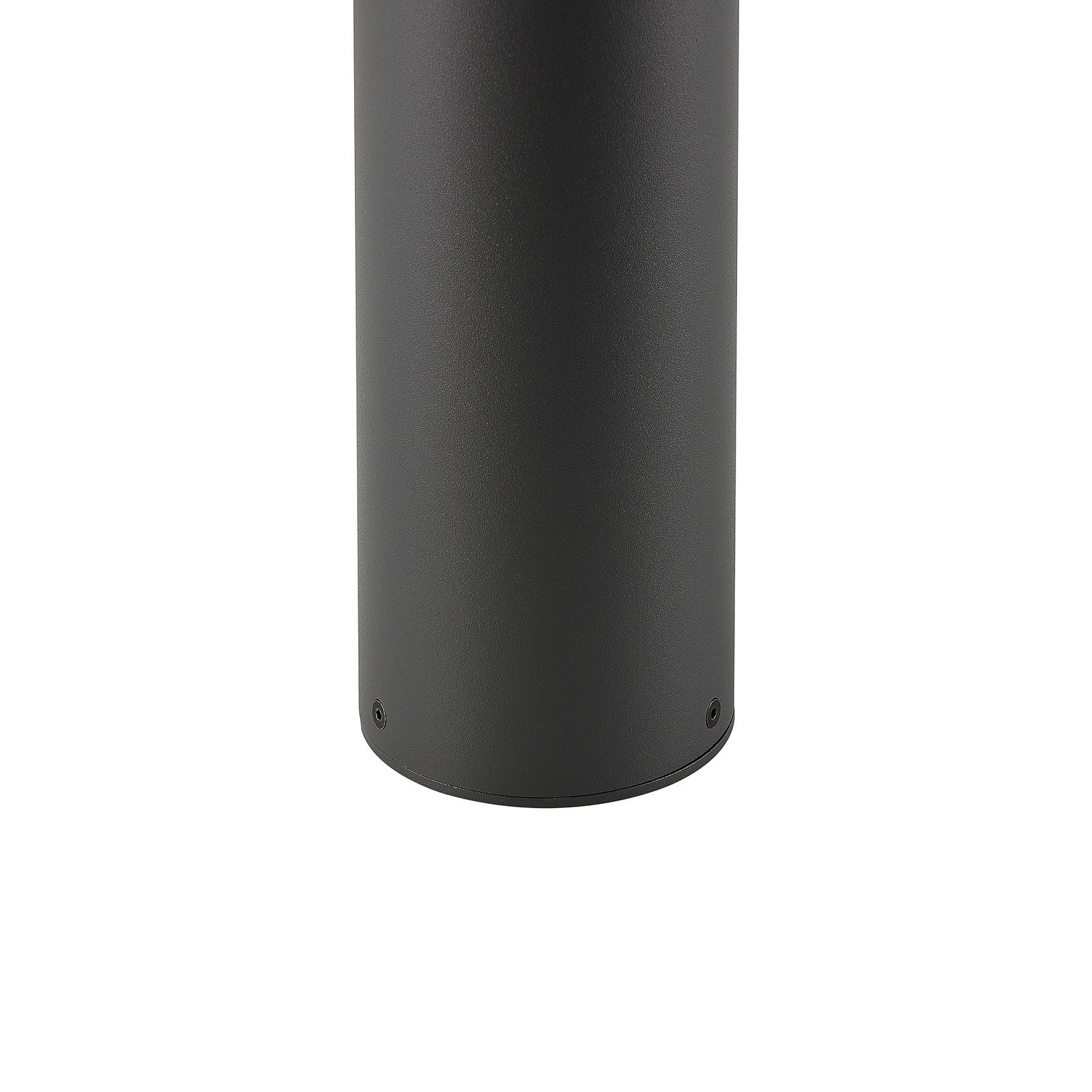 Borne lumineuse Facado II, hauteur 100 cm, ronde, gris foncé/opale