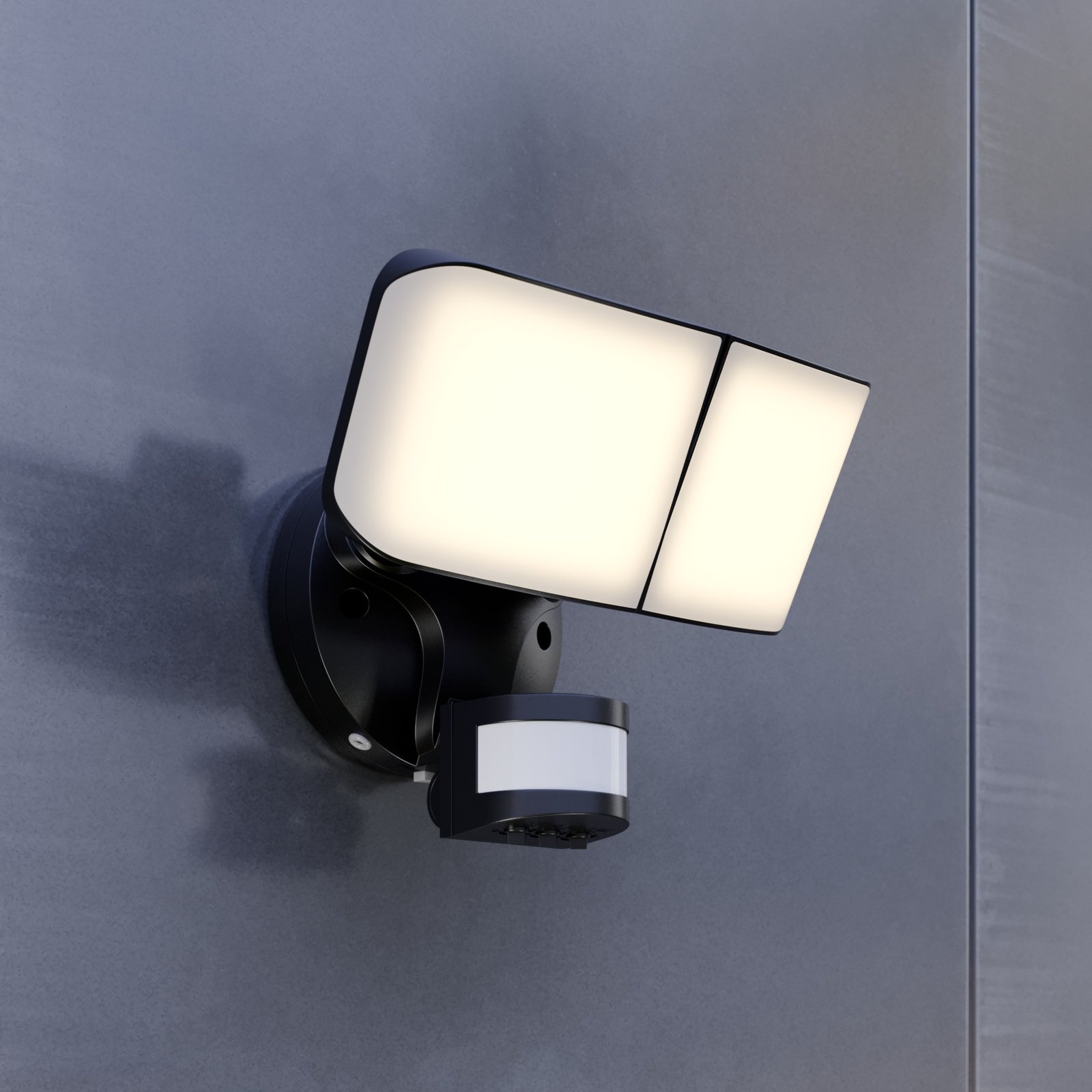 Prios Omino LED-solcells-väggspotlight/sensor