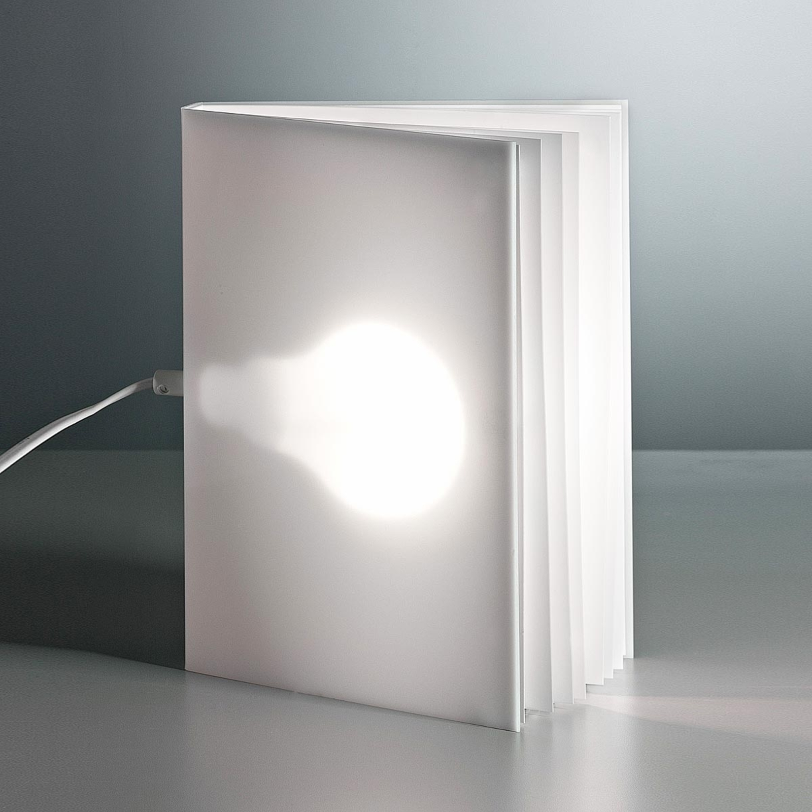 Tecnolumen BookLight table lamp by Vincenz Warnke, for Living / Dining Room, plastic, E27, 4 W, energy efficiency: A++, W: 20.5 cm, H: 29 cm