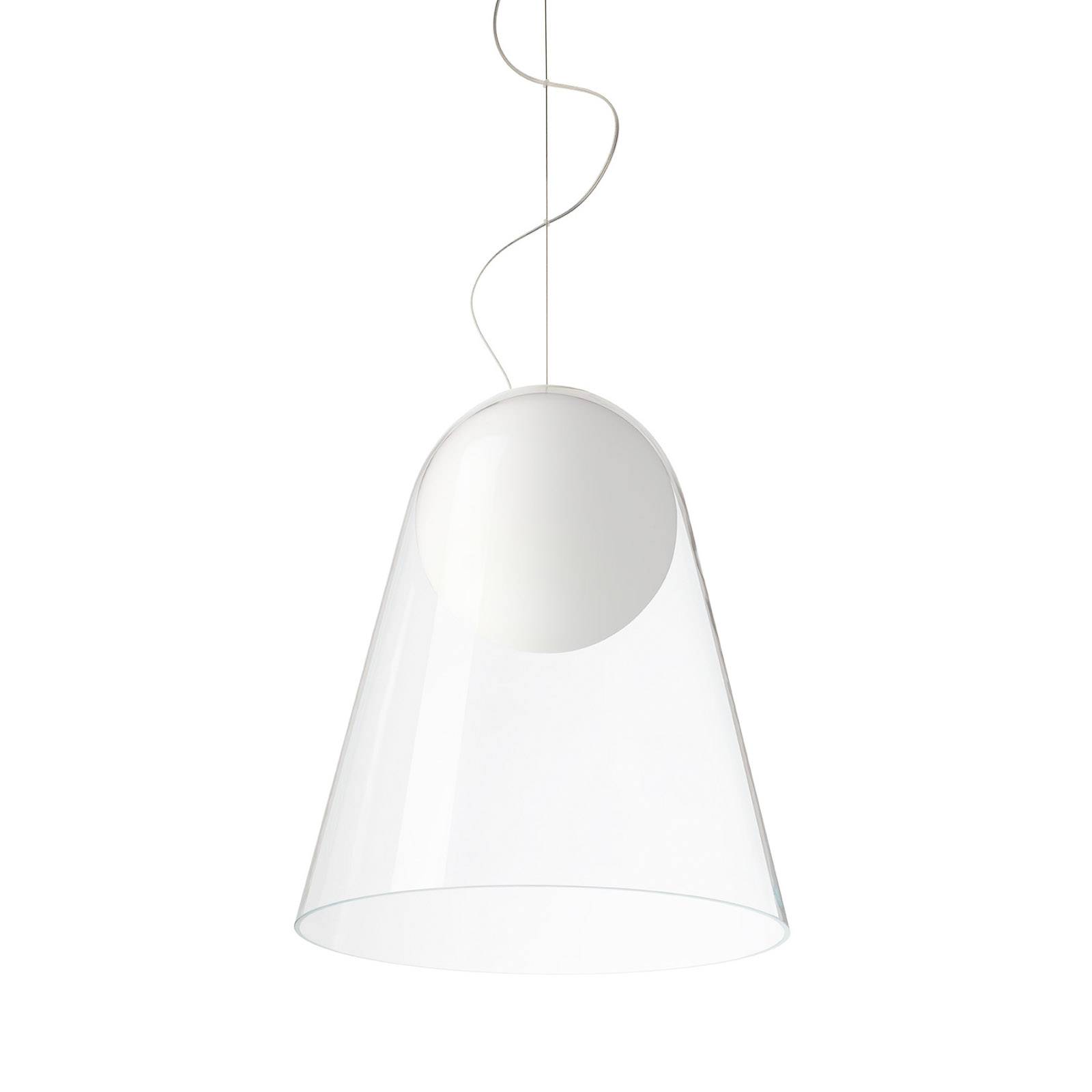 foscarini - satellight lampa wisz?ca led, do salonu / jadalni, dmuchane szk?o, e27, 21w, wys. 41 cm