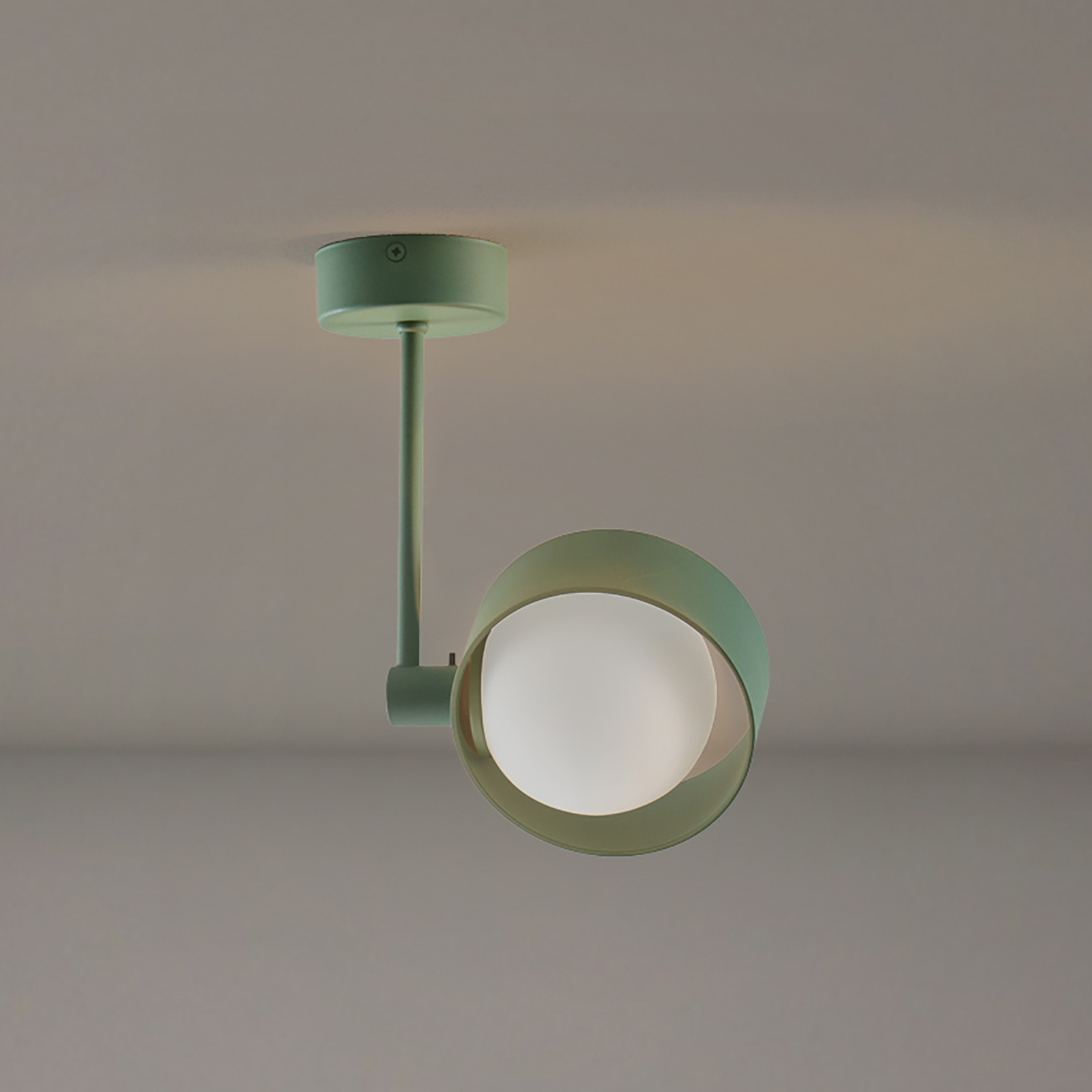 Mado ceiling light, 1-bulb, green