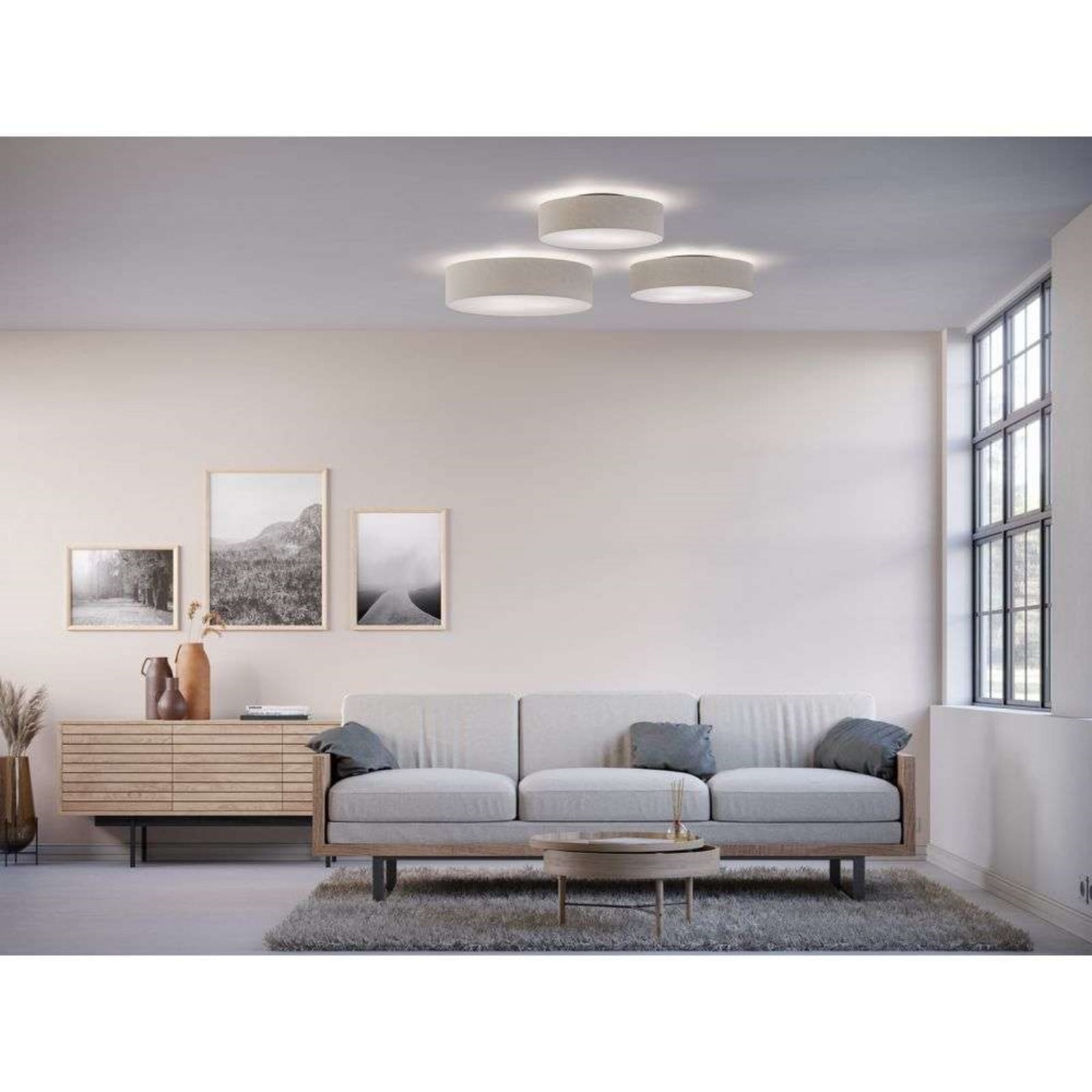 Soft Plafond &Oslash;50 White Wool Belid - Vardagsrum - Tyg / textil