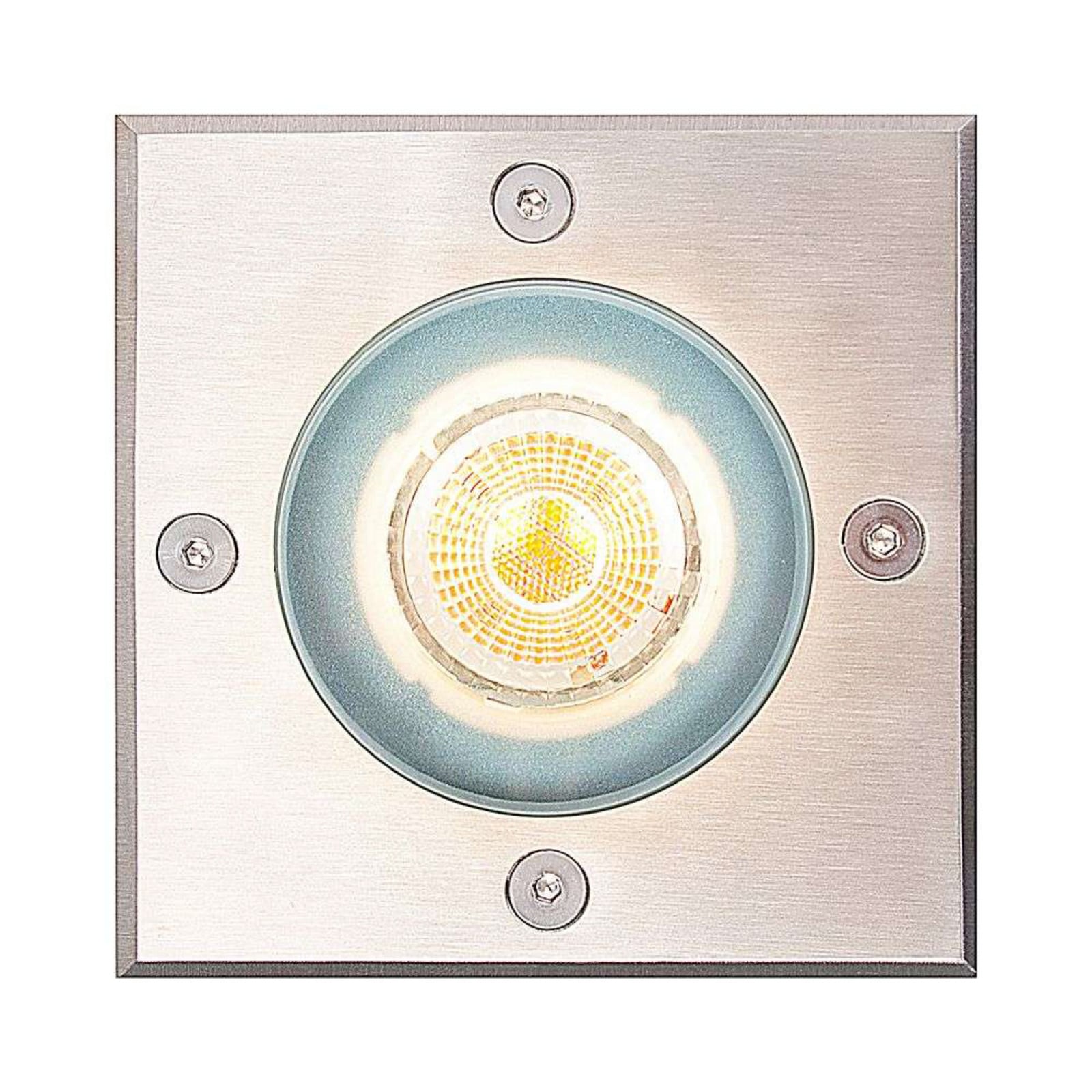 Andor Square Nedgrävnings Spot Stainless Steel Nordlux - Aluminium | Produkter - Spotlights - Utomhusspotlights | Lampspecialisterna