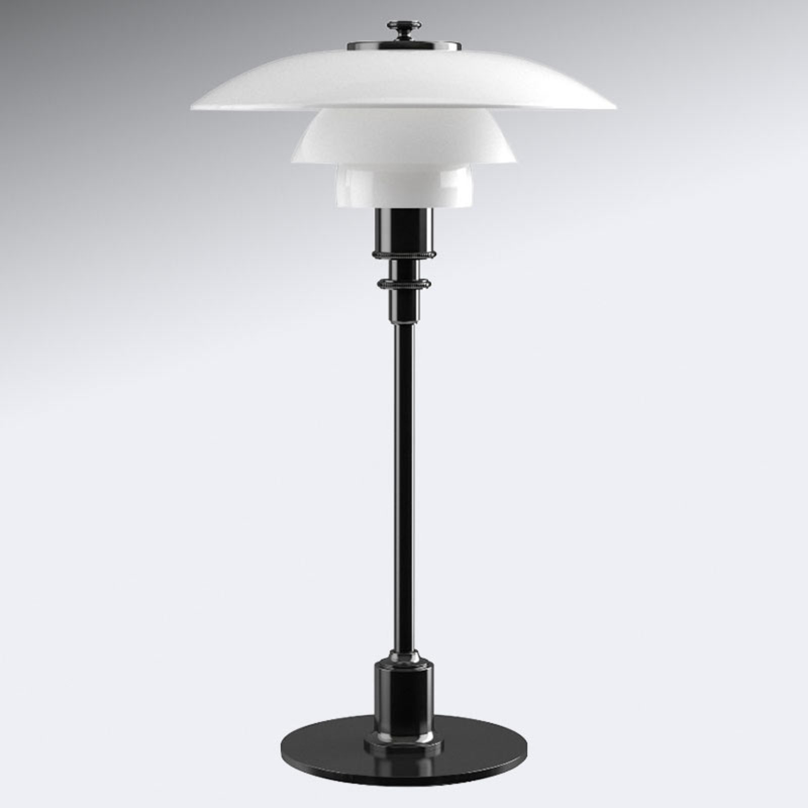 Louis Poulsen PH 2/1 lampada da tavolo nera