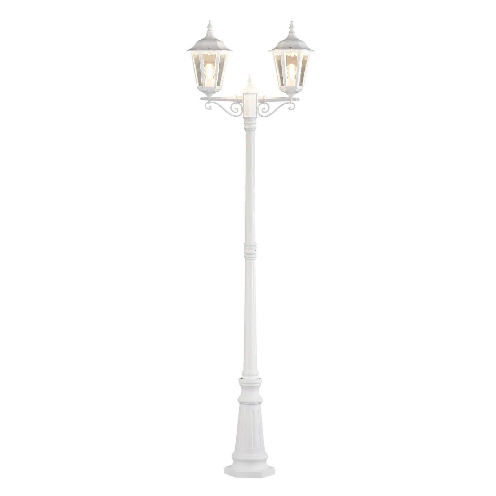 Lampe pour mât Firenze à 2 lampes, blanche