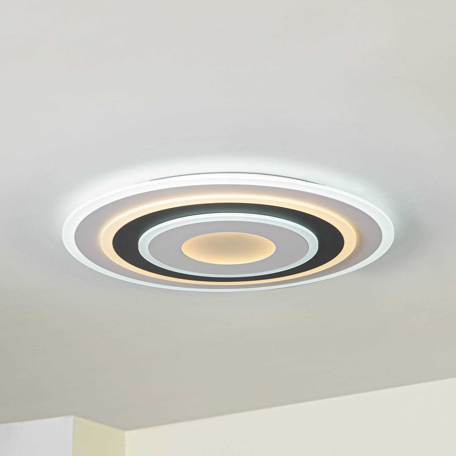Lampa sufitowa LED Lindby Rebeka, okrągła, Ø 70 cm, CCT, ściemniany