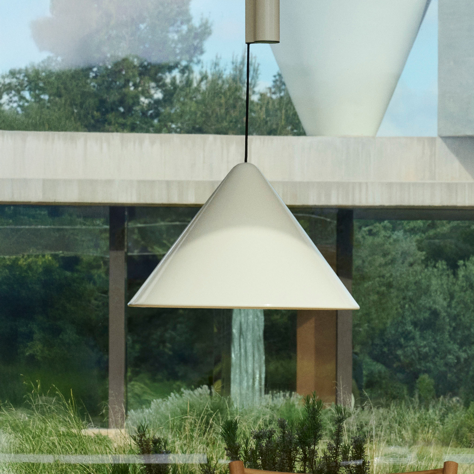 Compass Pendellampe, weiß, Ø 43cm, höhenverstellbar - Hay