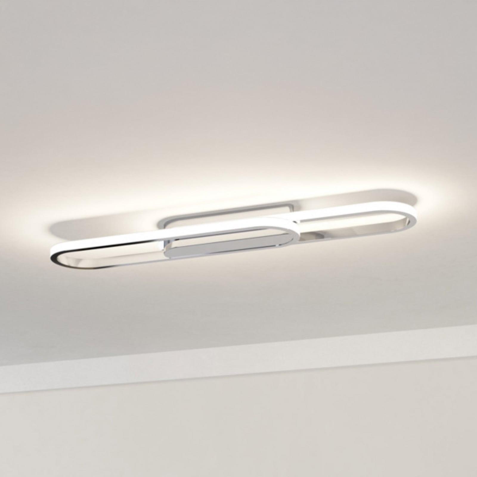 Candeeiro de teto LED EGLO CONIVARENA, cor cromada, comprimento 69 cm, CCT