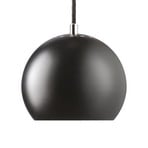 Lampă suspendată FRANDSEN Bilă, negru mat, Ø 18 cm