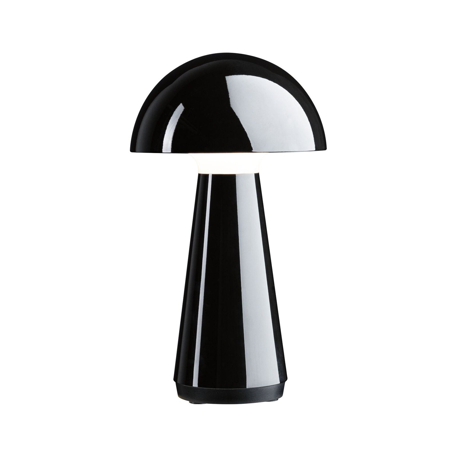 Paulmann LED-uppladdningsbar bordslampa Onzo, svart, plast, IP44