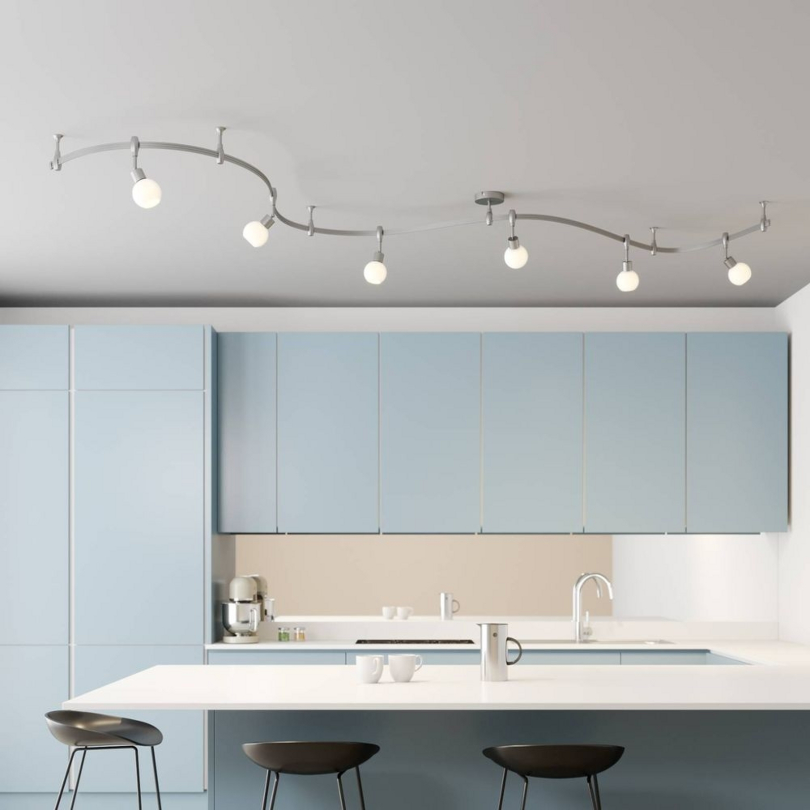 Peetz Ceiling Lamp Silver/White - Arcchio