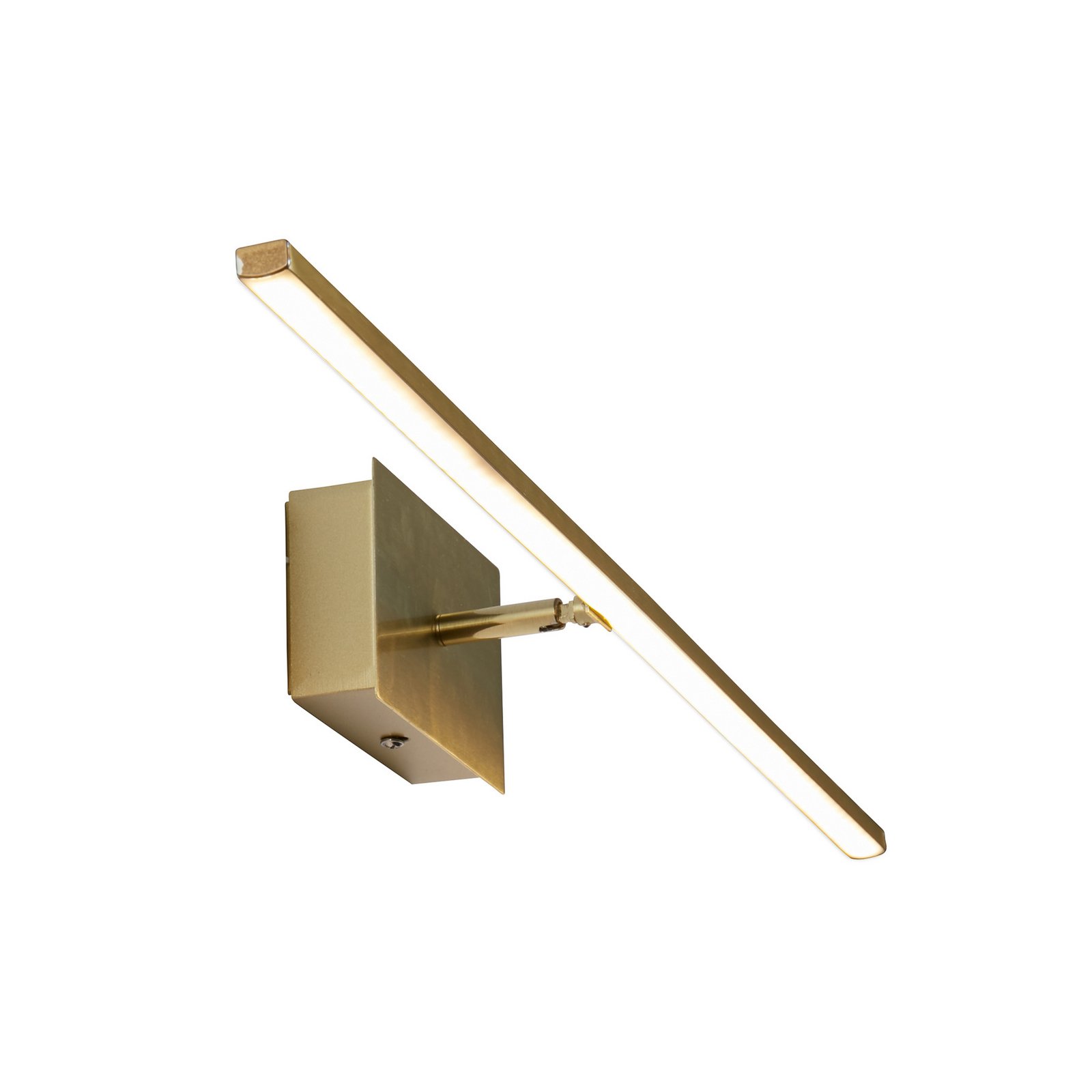 LED vannas istabas sienas lampa Amalfi, misiņa krāsā, platums 61 cm, tērauds