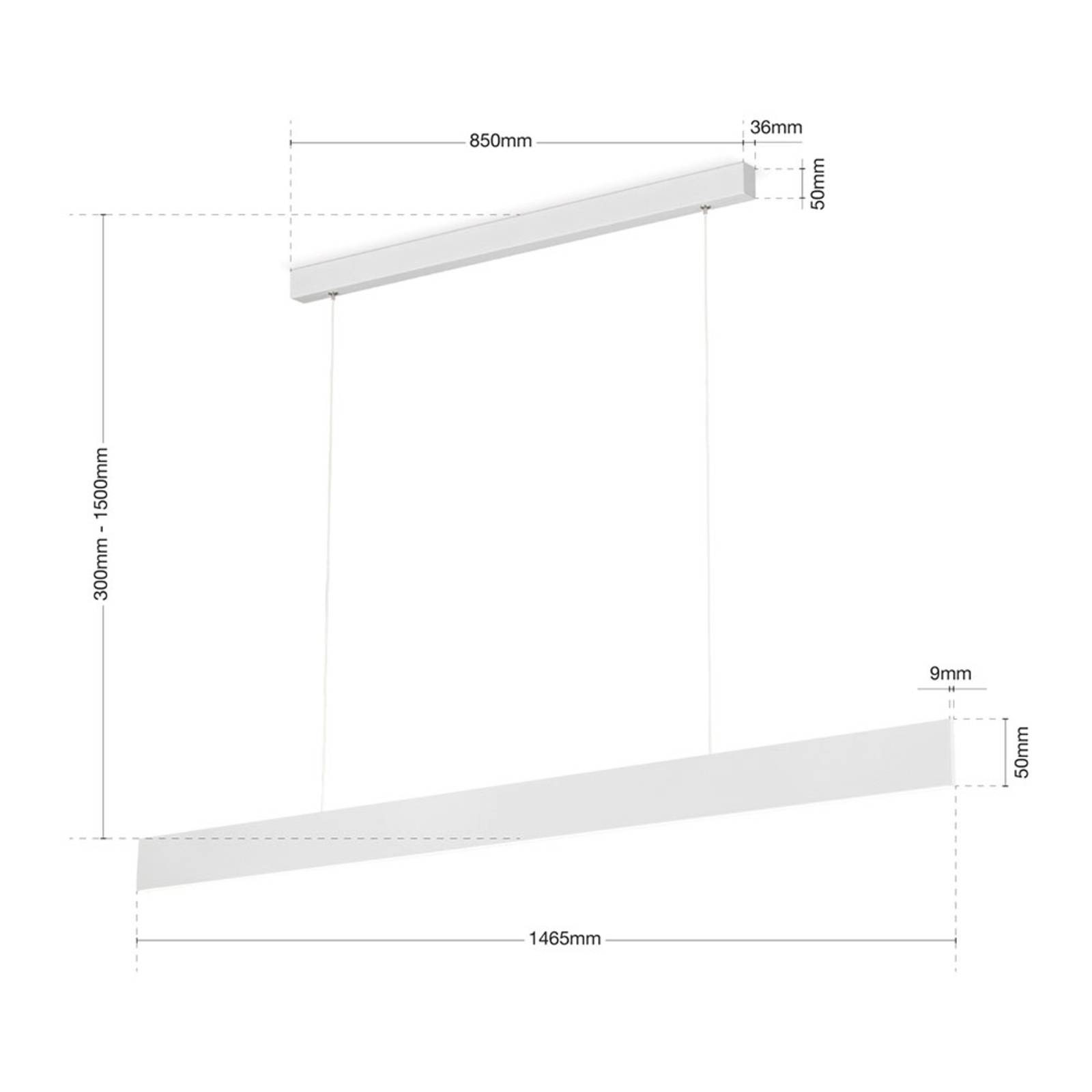 Lampa wisząca LED Gideon, up- & downlight, biała