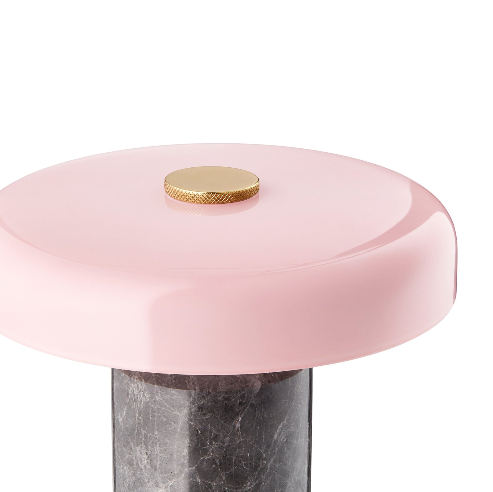 Trip LED újratölthető asztali lámpa, szürke / rózsaszín, márvány, üveg,