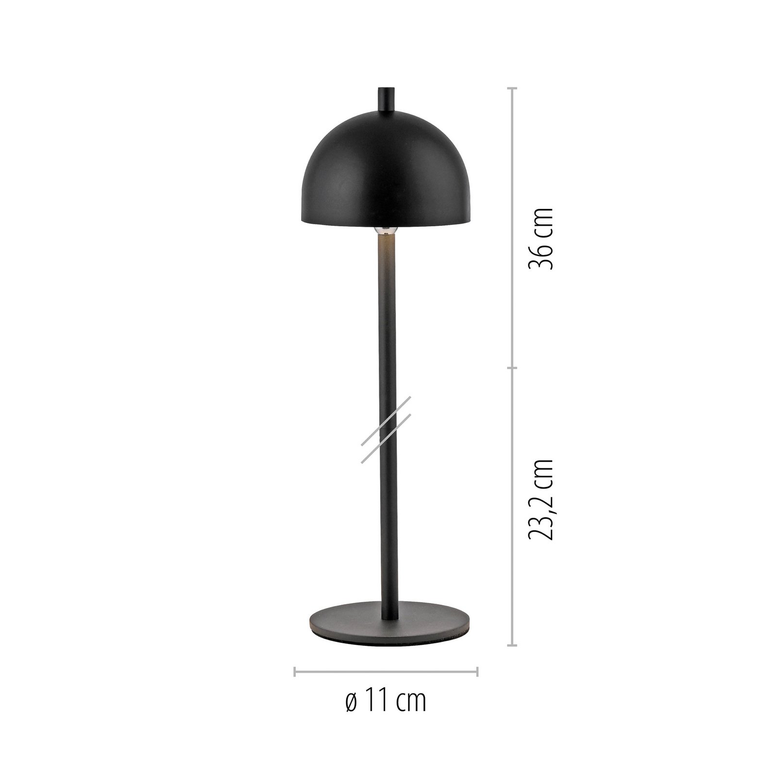 SCHÖNER WOHNEN LED-Akku-Tischlampe Bellies, schwarz, IP54 SCHÖNER WOHNEN LED-Akku-Tischlampe Bellies, schwarz, IP54