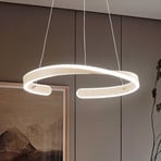 LED-Hängelampe Savona, sandfarben, Ø 43 cm, Metall, CCT