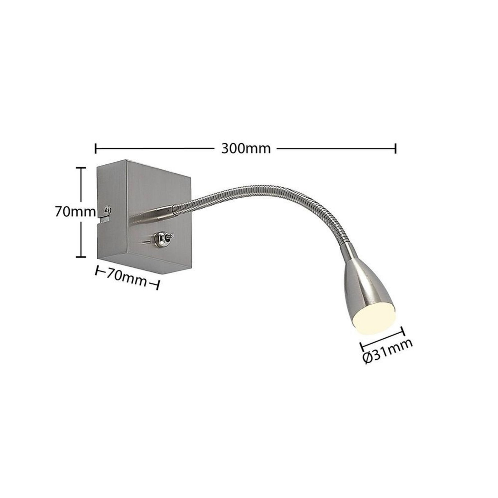 Jolka LED Fali Lámpa Nickel - Lindby