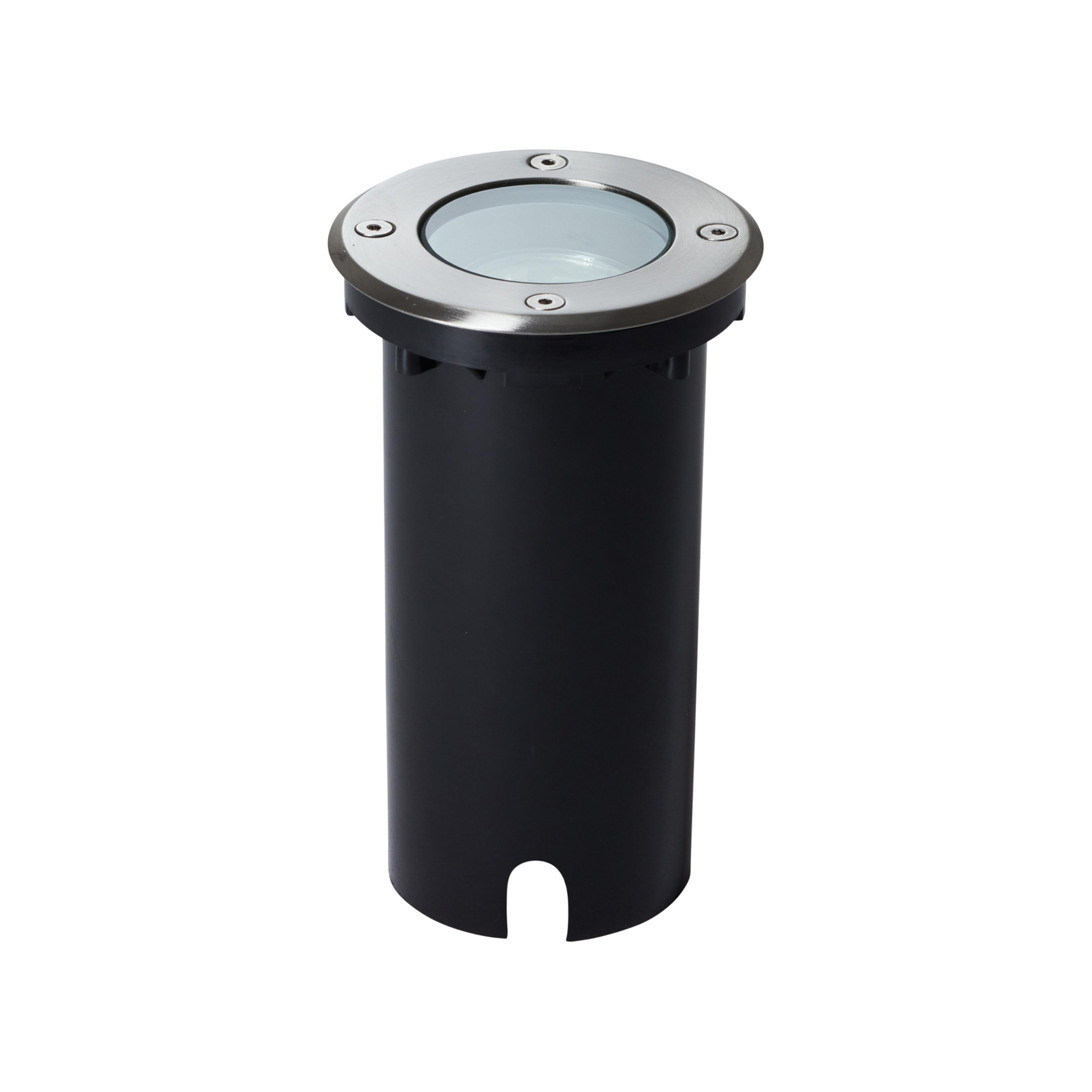 Bodeneinbauleuchte Itch, Ø 11 cm, edelstahl, Metall