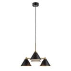 Pendant light Klint, metal, 4-bulb, conic
