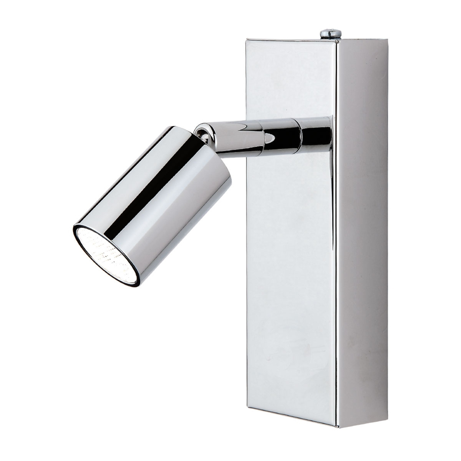 Busch 6.5 W LED wall spotlight Karen, polished chrome, for Living / Dining Room, metal, 6.5 W, energy efficiency: A+, W: 4.4 cm, H: 13.5 cm