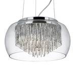 Curva glass hanging light with a glamorous design