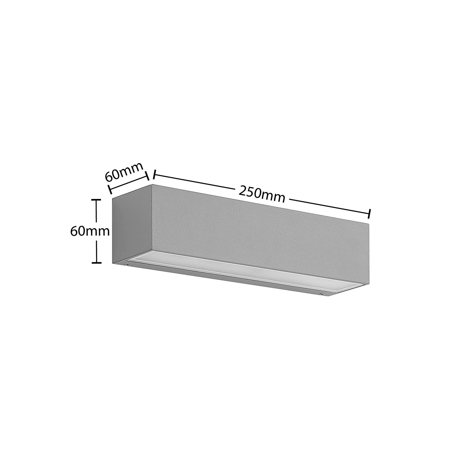 Lengo LED All'aperto Applique da Parete Up/Down L25 Argento - Lucande