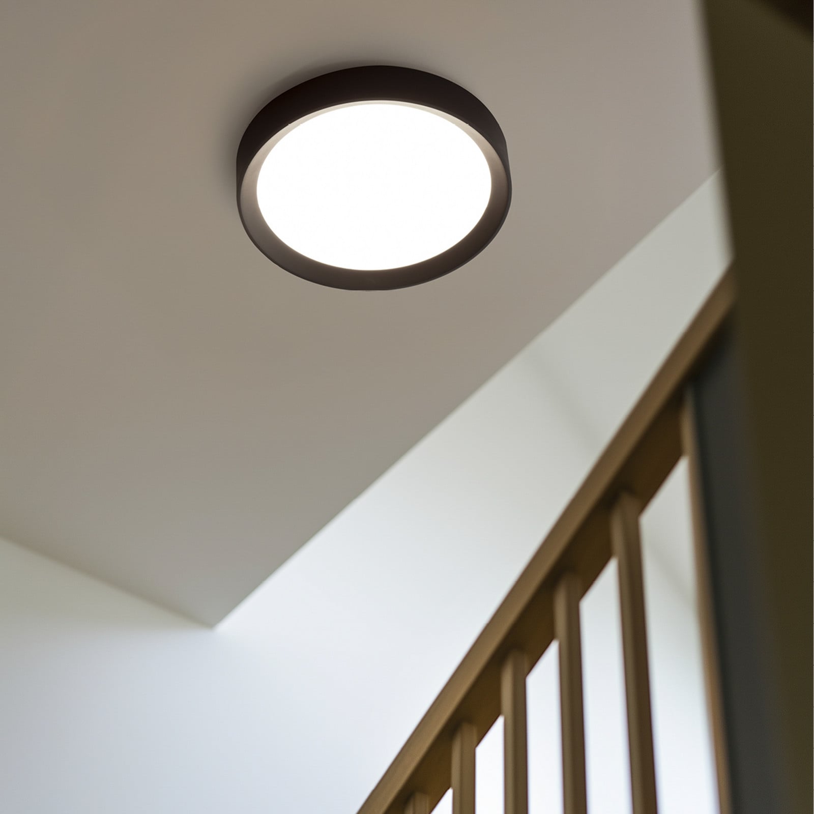 Linea Light Plafonieră LED Tara R Ø 414 cm negru aluminiu 3.000 K - Camera de zi / sufragerie