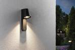 Paulmann LED outdoor wall light Caissa, aluminium, sensor