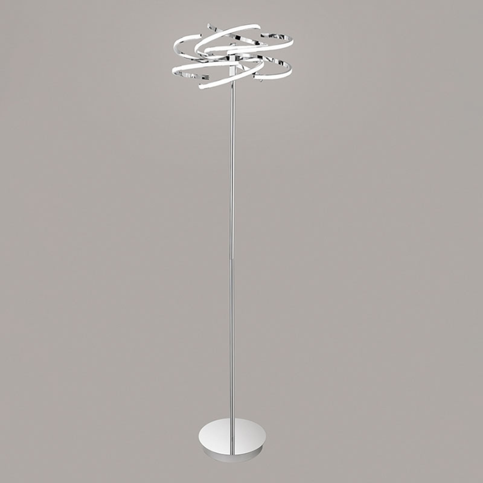 Perenz 6399 LED floor lamp chrome, for Living / Dining Room, metal, 70 W, energy efficiency: A, H: 175 cm