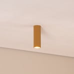 Carbon ceiling light, gold-coloured, height 20 cm, aluminium