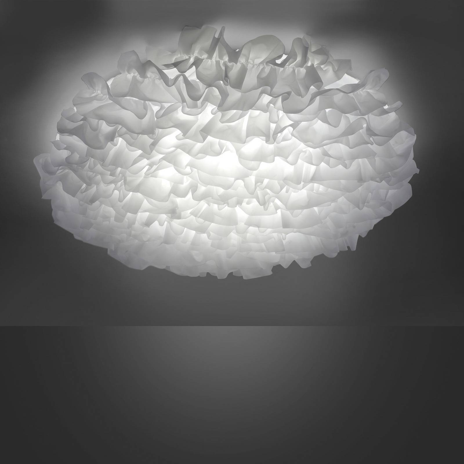 JUST LIGHT. Plafoniera tessile a LED Xenia, dimmerabile,  75cm