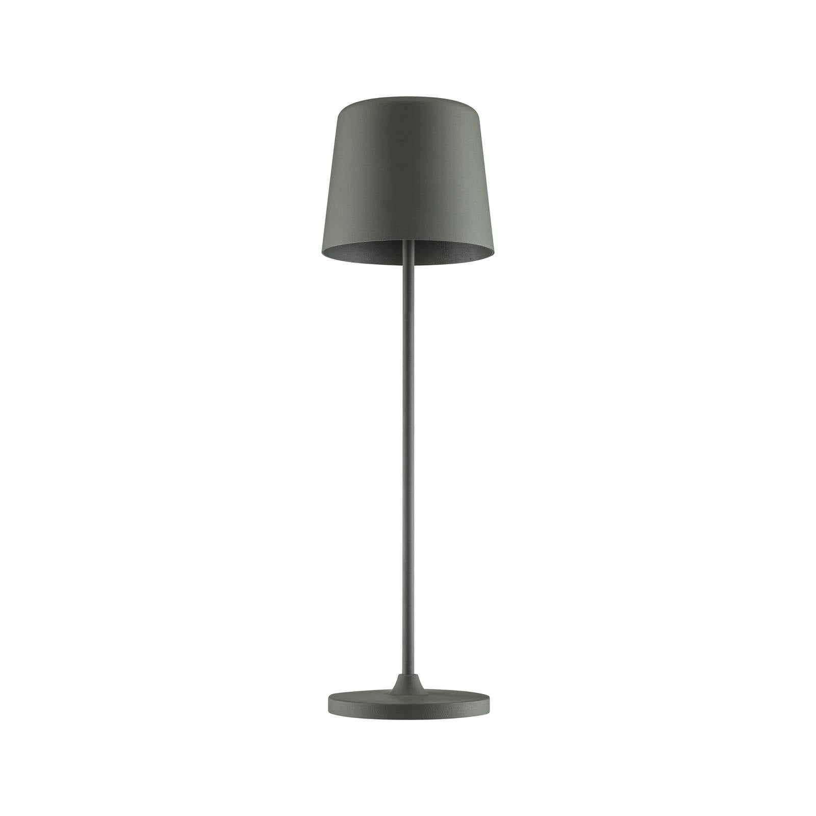 LED-Akku-Tischlampe Kaami, dimmbar, grau matt