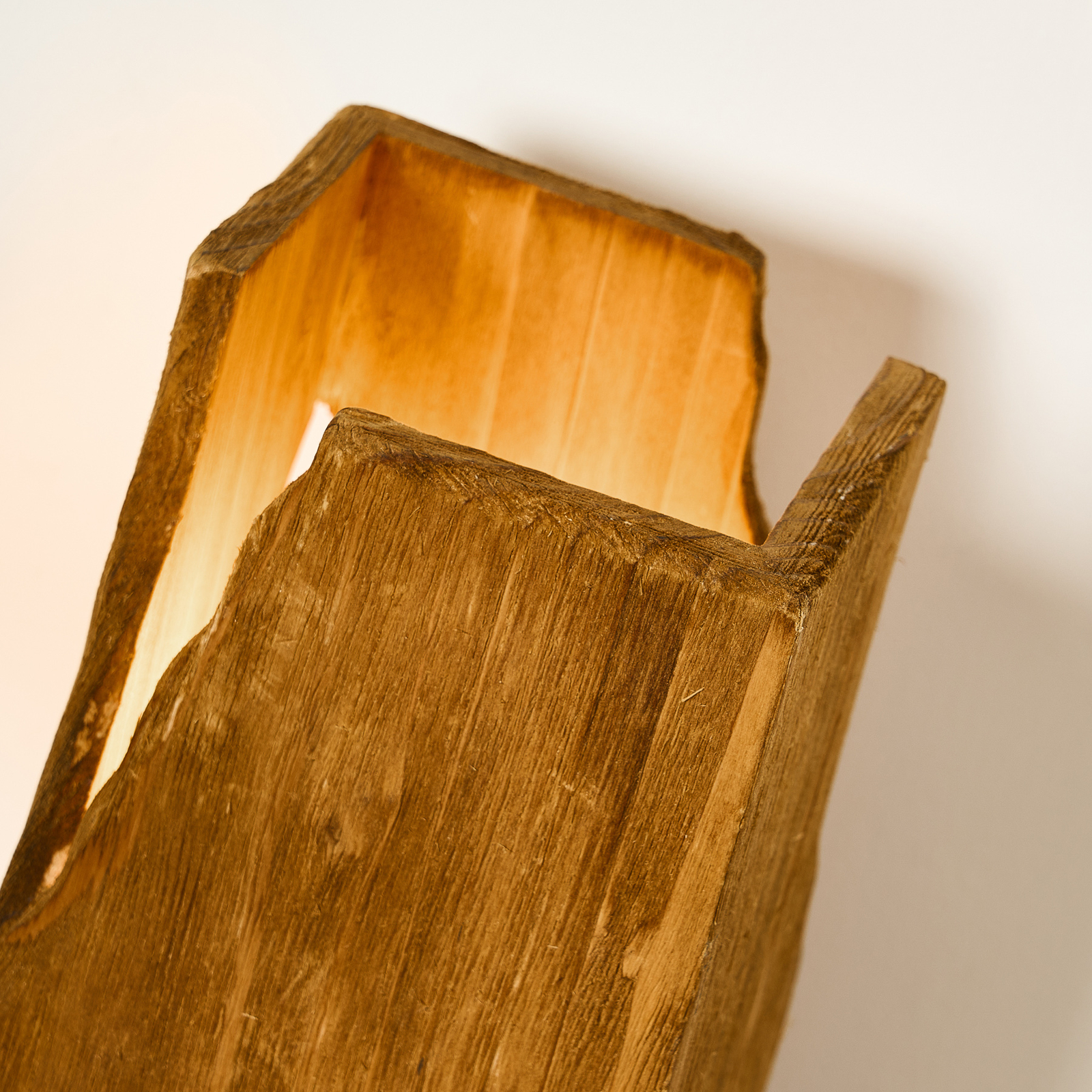 Venus table lamp, brown, height 25 cm, wood