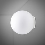 Fabbian Lumi Sfera Glas-Wandleuchte, Metall