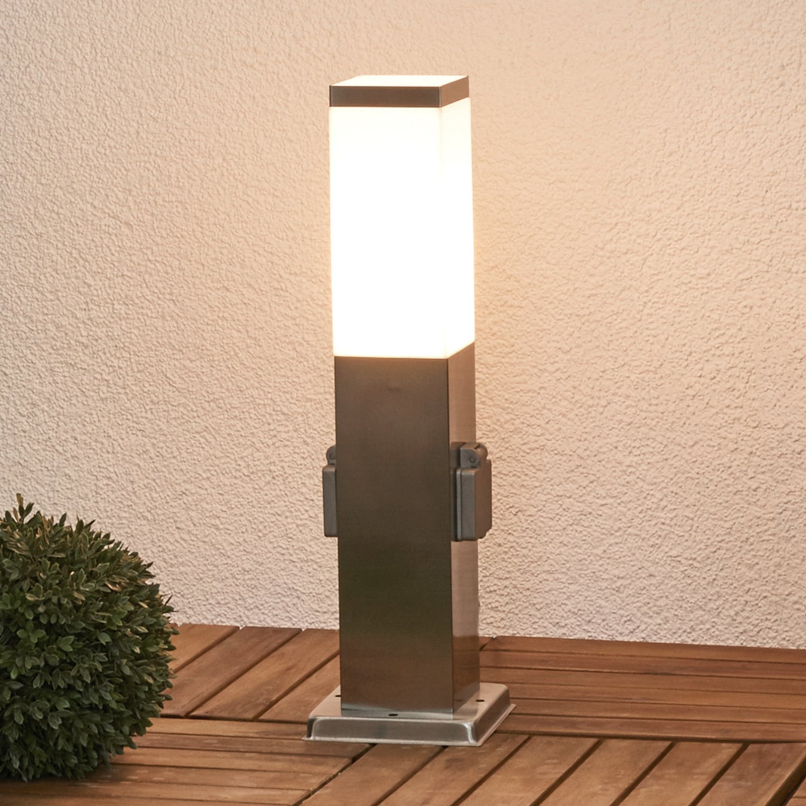 Lorian Havelampe Stainless Steel/White Lindby - Moderne - Rustfrit stål - Med én lyskilde