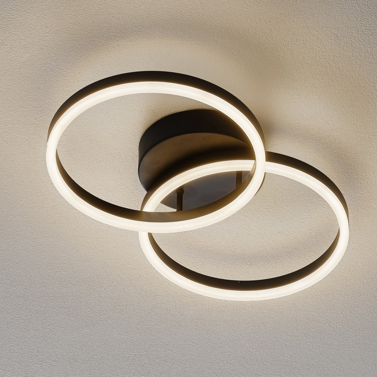 Plafonnier LED Giotto, à 2 lampes, noir