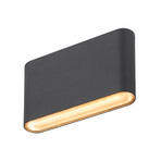 Oval 14 LED Candeeiro de Parede ExteriorIP65 Black - SLV