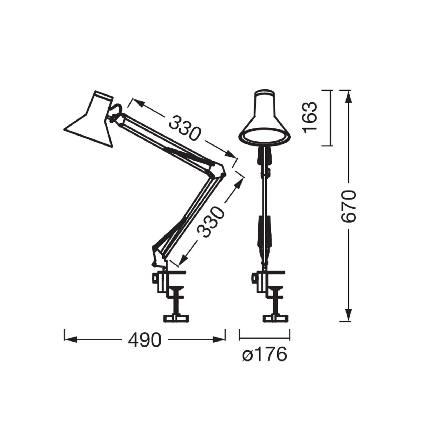 OSRAM LED klemlamp Office Line Desk Retro zwart 3.000K