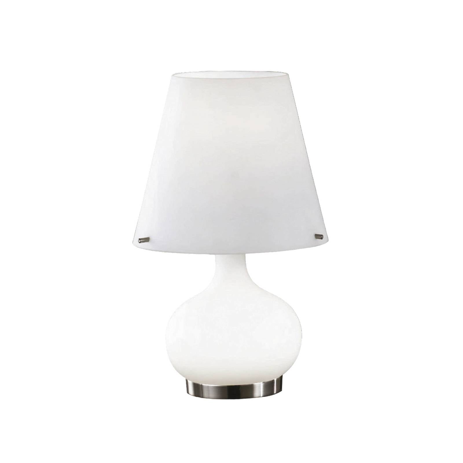 Tischleuchte Ade, Höhe 33 cm, weiß, Glas