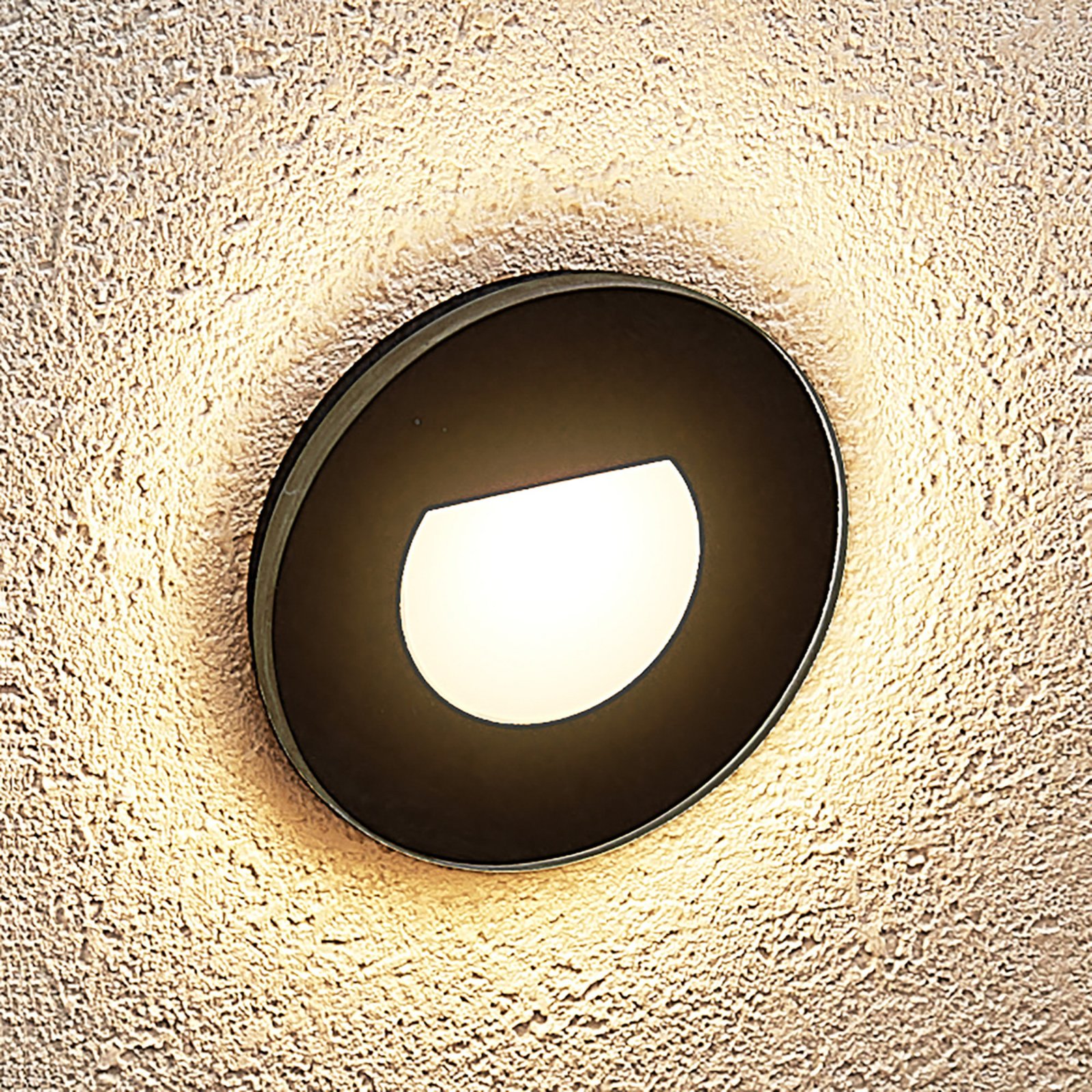 Arcchio Vexi LED-downlight, rund, matt svart